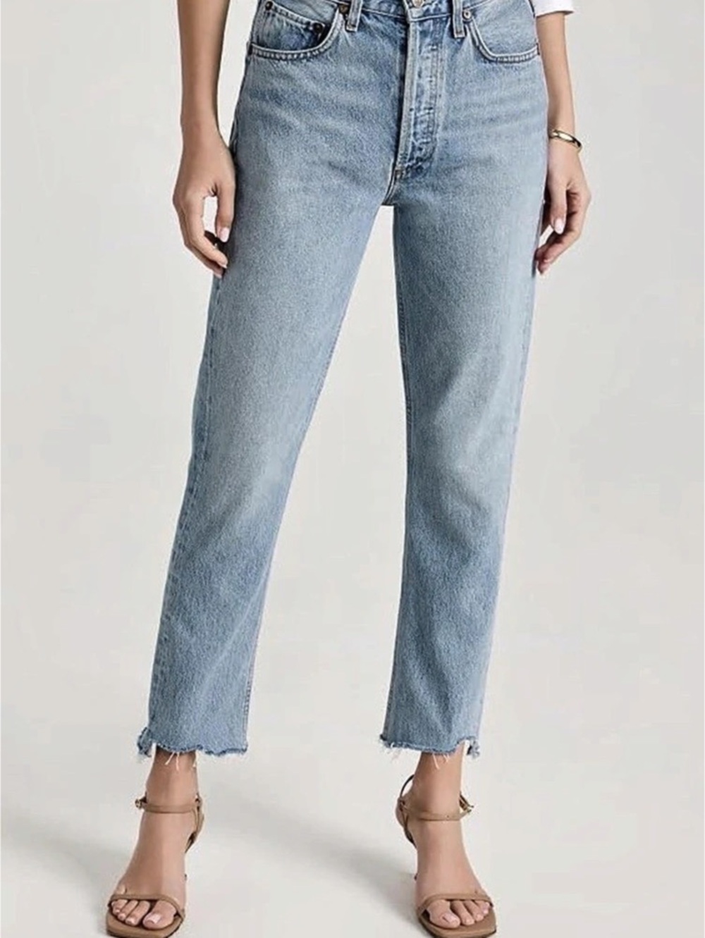 Agolde Riley High Rise Straight Crop Jeans Size 24